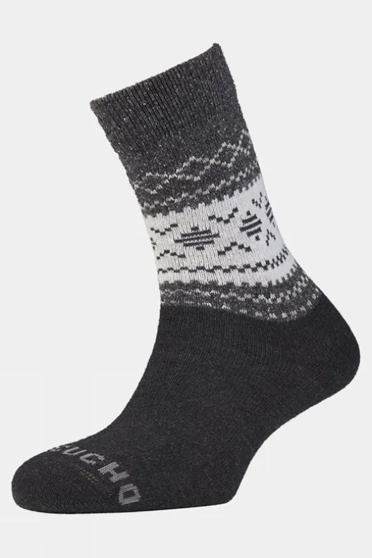 Ayacucho Unisex Light Block Patterned Crew Wool Socks