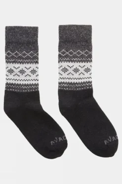 Ayacucho Unisex Light Block Patterned Crew Wool Socks