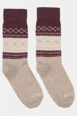 Ayacucho Unisex Light Block Patterned Crew Wool Socks