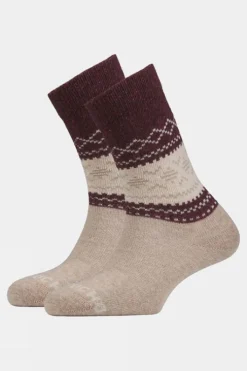 Ayacucho Unisex Light Block Patterned Crew Wool Socks