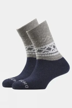Ayacucho Unisex Light Block Patterned Crew Wool Socks