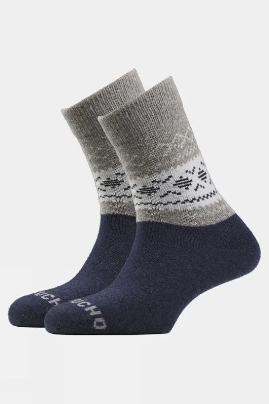 Ayacucho Unisex Light Block Patterned Crew Wool Socks