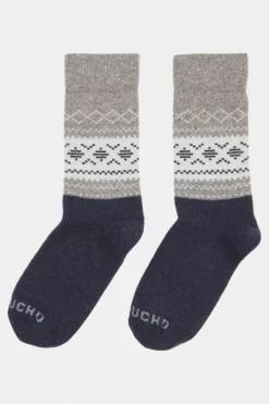 Ayacucho Unisex Light Block Patterned Crew Wool Socks