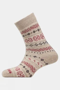 Ayacucho Unisex Light Fair Isle Crew Wool Socks