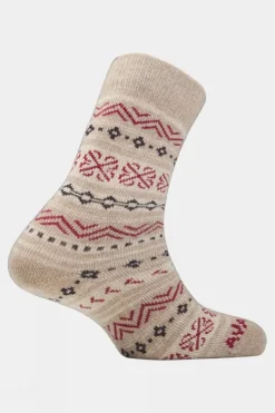 Ayacucho Unisex Light Fair Isle Crew Wool Socks