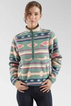 Ayacucho Womens Barrosa Printed Half Zip Fleece
