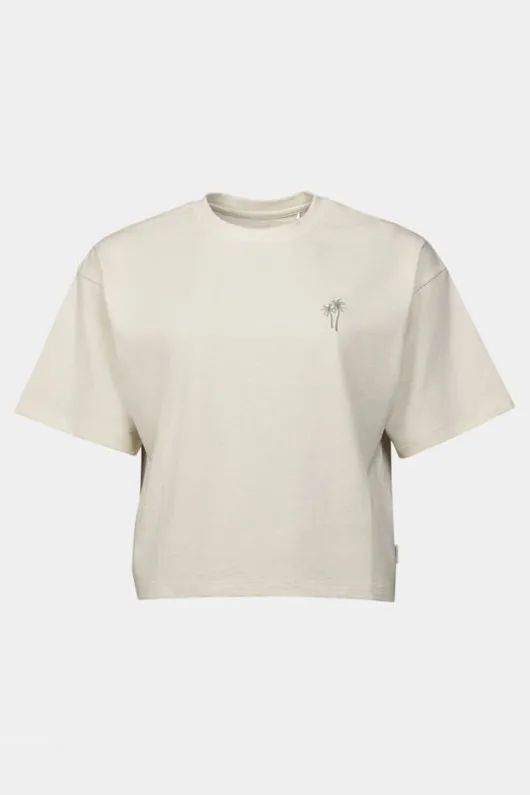Ayacucho Womens Cropped Mini Embroidery T-Shirt