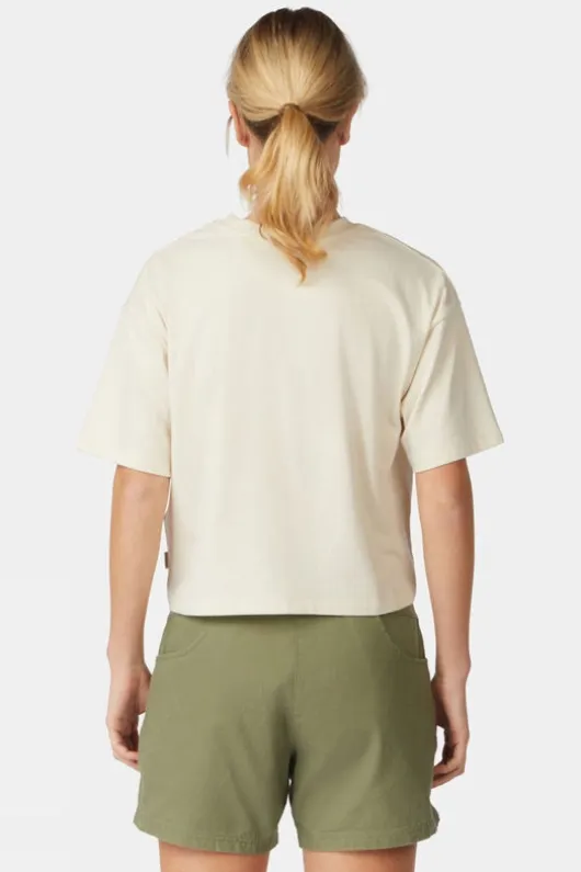 Ayacucho Womens Cropped Mini Embroidery T-Shirt