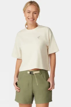 Ayacucho Womens Cropped Mini Embroidery T-Shirt