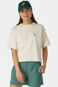 Ayacucho Womens Cropped Mini Embroidery T-Shirt