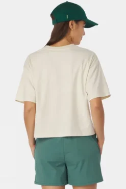 Ayacucho Womens Cropped Mini Embroidery T-Shirt