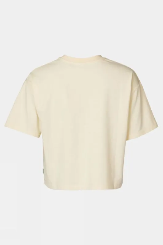 Ayacucho Womens Cropped Mini Embroidery T-Shirt
