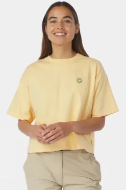 Ayacucho Womens Cropped Mini Embroidery T-Shirt