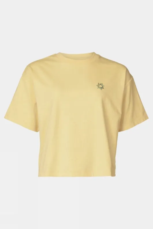 Ayacucho Womens Cropped Mini Embroidery T-Shirt