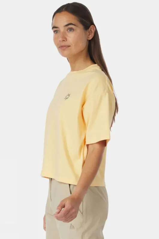 Ayacucho Womens Cropped Mini Embroidery T-Shirt