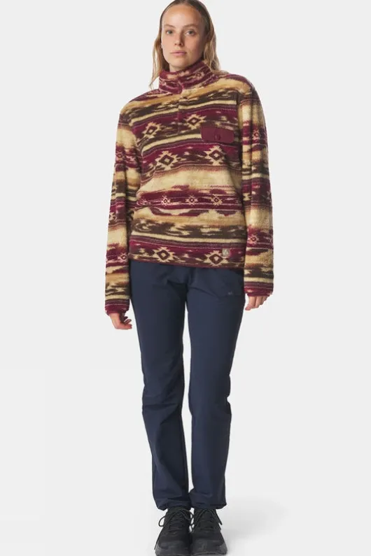 Ayacucho Womens Leiria Printed Snap Half Zip Fleece