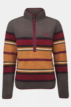 Ayacucho Womens Stripe Printed Half Zip Fleece