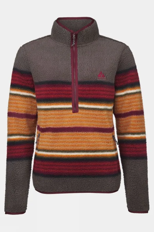 Ayacucho Womens Stripe Printed Half Zip Fleece