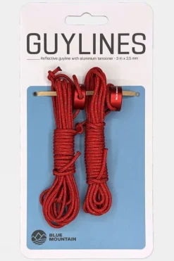 Blue Mountain Reflective Guylines With Aluminum Tensioner - 2.5mm x 3m (Set of 2)