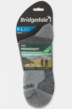 Bridgedale Mens Midweight Merino Performance Ankle Socks