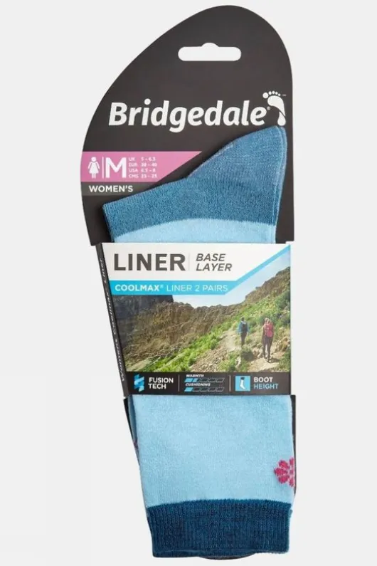 Bridgedale Womens Coolmax Liner Socks (Twin Pack)