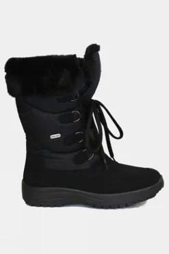 Calzat Womens Fur Trim Traction Snow Boots