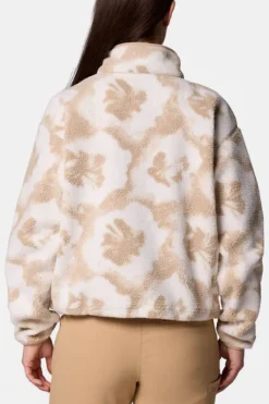 Columbia Womens Helvetia II Cropped Sherpa Half Snap Printed Fleece
