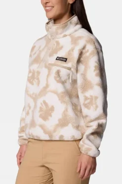 Columbia Womens Helvetia II Cropped Sherpa Half Snap Printed Fleece