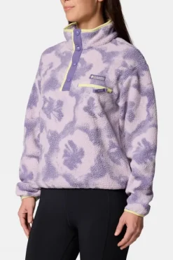 Columbia Womens Helvetia II Cropped Sherpa Half Snap Printed Fleece