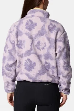 Columbia Womens Helvetia II Cropped Sherpa Half Snap Printed Fleece