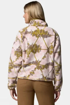 Columbia Womens Helvetia II Cropped Sherpa Half Snap Printed Fleece