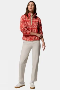 Columbia Womens Helvetia II Cropped Sherpa Half Snap Printed Fleece