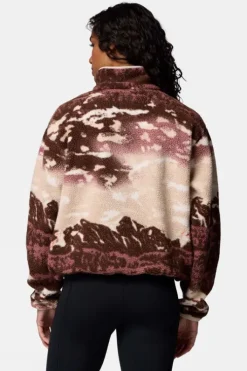 Columbia Womens Helvetia II Cropped Sherpa Half Snap Printed Fleece