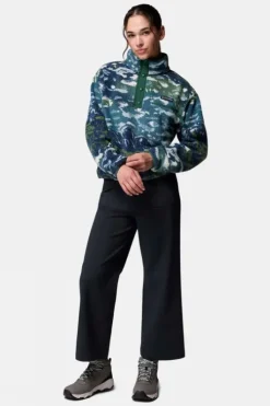 Columbia Womens Helvetia II Cropped Sherpa Half Snap Printed Fleece