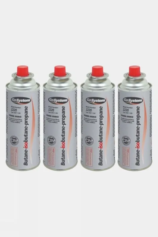 GoSystem Butane Gas Bayonet Cartridge 227g (4 Pack)