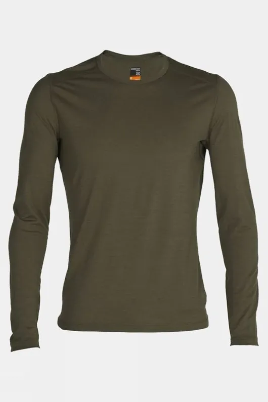 Icebreaker Mens 200 Oasis Long Sleeve Crewe Base Layer Top