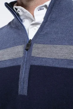 Kjus Mens Stripe Half Zip Jumper