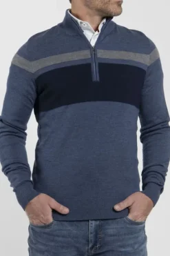 Kjus Mens Stripe Half Zip Jumper