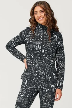Krimson Klover Womens Graffiti Base Layer Top
