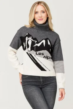 Krimson Klover Womens Les Alpes Turtleneck Knitted Sweater