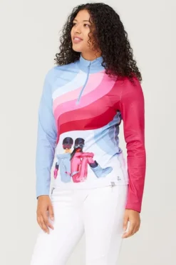 Krimson Klover Womens Ski Disco Base Layer Top
