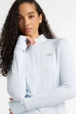 New Balance Womens Athletics Heat Grid Half Zip Fleece
