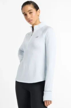 New Balance Womens Athletics Heat Grid Half Zip Fleece