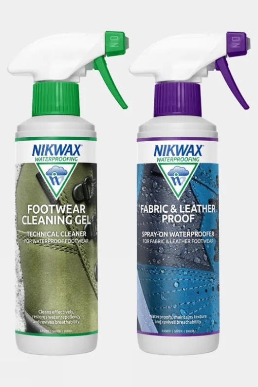 Nikwax Fabric & Leather Spray-On Cleaning Gel Care Kit