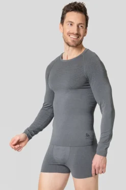 Odlo Mens Performance Light Eco Long Sleeve Base Layer Top