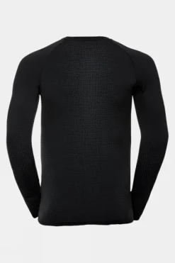 Odlo Mens Performance Warm Eco Long Sleeve Base Layer Top