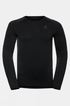 Odlo Mens Performance Warm Eco Long Sleeve Base Layer Top