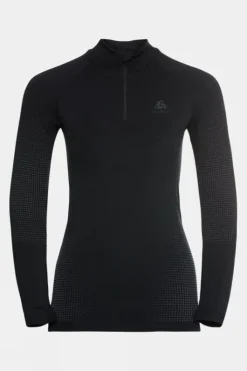 Odlo Womens Performance Warm Eco Half Zip Base Layer Top