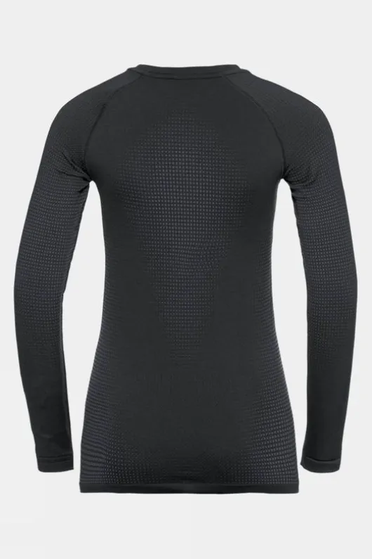 Odlo Womens Performance Warm Eco Long Sleeve Base Layer Top