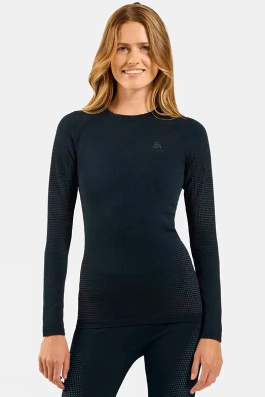 Odlo Womens Performance Warm Eco Long Sleeve Base Layer Top
